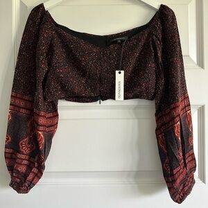 Olivaceous Long Sleeve Crop Top